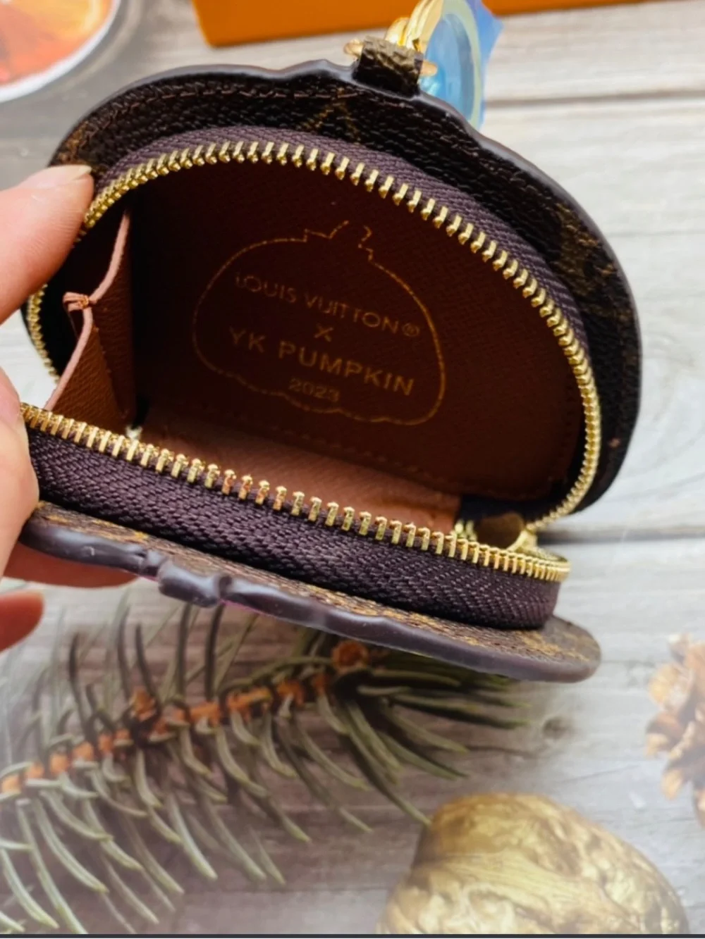 🎃 Louis. Vuitton. Limited Edition YK Pumpkin Zipper Coin Purse 👜